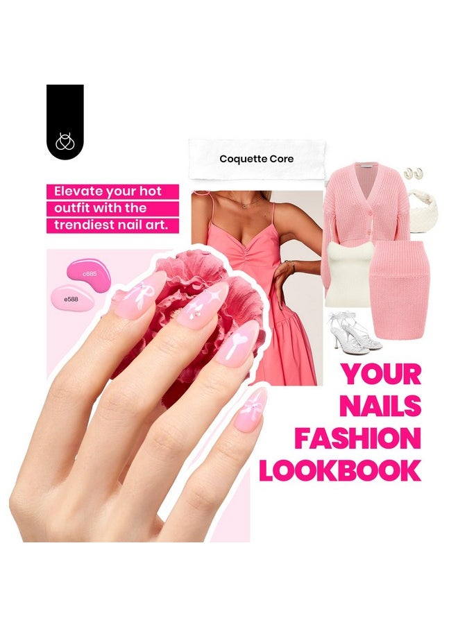 Beetles Gel Nail Polish 25 Colors Gel Polish Set Nude Pink Red Blue Gel Polish Chic Outfits Collection with 3Pcs Base Top Coat Gel Manicure Kit Salon DIY Home Valentine's Day Gift for Women