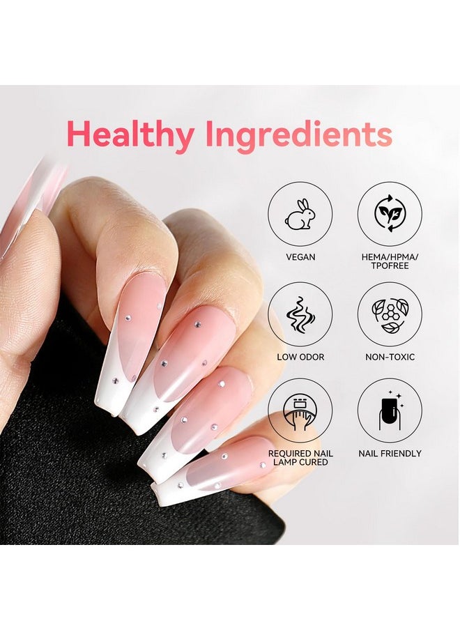 SAVILAND French Gel Nail Polish: 1PC 10 ML White Gel Polish Easy French Smile Line in 5s French Tip Nail Tool French Nails U V LED Gel French Tip Nail Art Nail Supplies for Starter Professional Gift