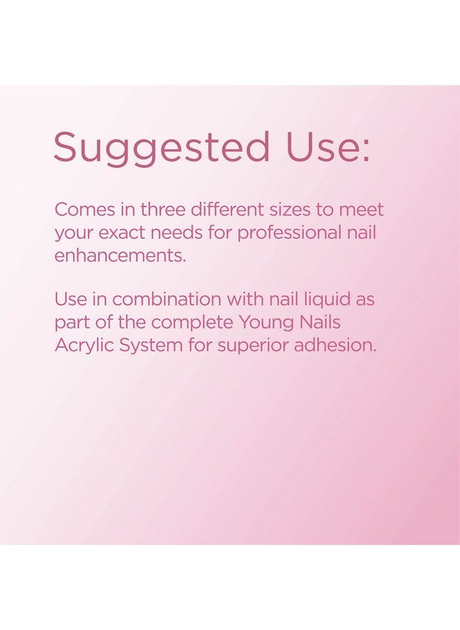 Young Nails Acrylic Core Powder - Self-Leveling Acrylic Nail Powder, Clear Nude Pink White Acrylic Powder for Nail Extenstion, Professional Grade, Superior Adhesion, Color - Clear, 45g