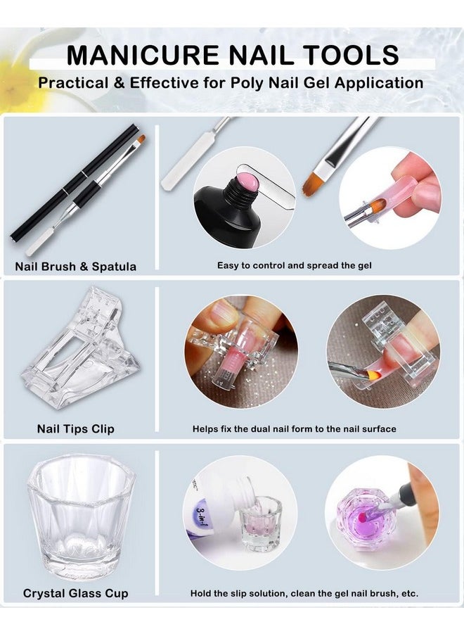 LOUINSTIC Polygel Slip Solution Liquid - 120ml Poly Nail Gel Slip Solutions Anti-stick Slip Solution for Polygels Nail colors
