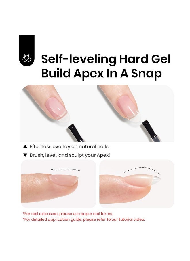 Beetles Gel Polish 5 in 1 Beetles Builder Gel 15ml Clear Builder Strengthener Gel with Detachable Liner Nail Brush for Beetles Builder Gel Nail Art Design Holiday Gift for Women