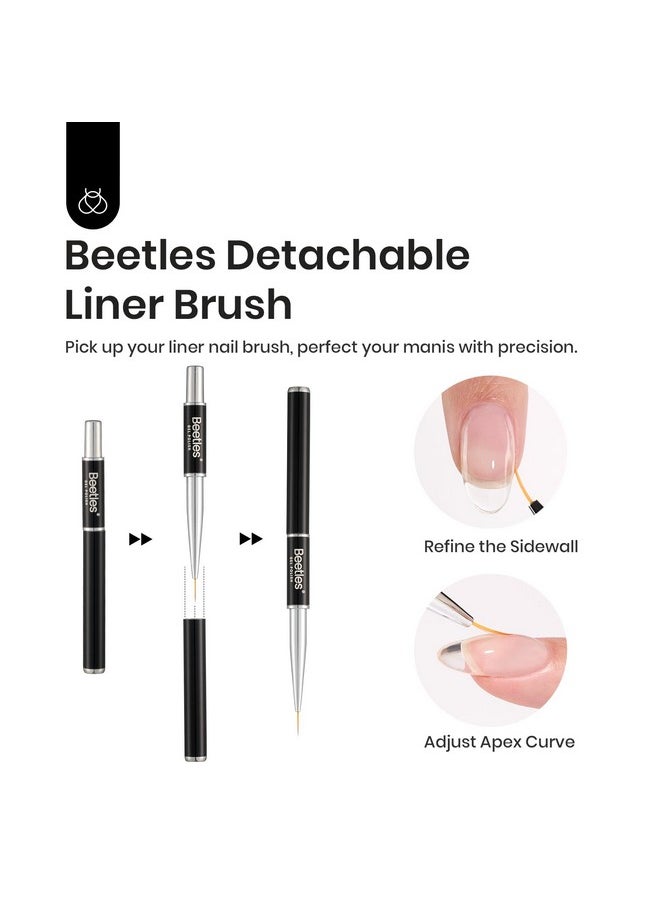 Beetles Gel Polish 5 in 1 Beetles Builder Gel 15ml Clear Builder Strengthener Gel with Detachable Liner Nail Brush for Beetles Builder Gel Nail Art Design Holiday Gift for Women