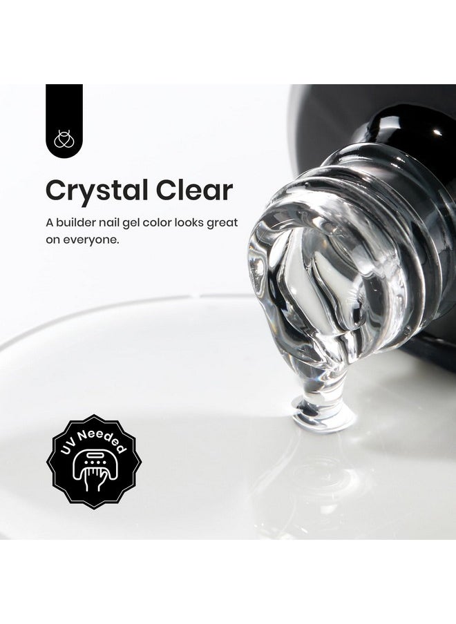 Beetles Gel Polish 5 in 1 Beetles Builder Gel 15ml Clear Builder Strengthener Gel with Detachable Liner Nail Brush for Beetles Builder Gel Nail Art Design Holiday Gift for Women