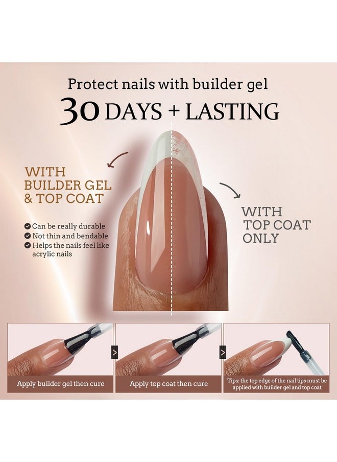 BTArtbox French Tip Press on Nails - 5 Styles XCOATTIPS Short Coffin Nails, Pre-Designed Swirl Soft Gel Nail Tips, Ultra Fit False Nails, Soak Off Acrylic Fake Nails Extensions for Valentines Day Gift