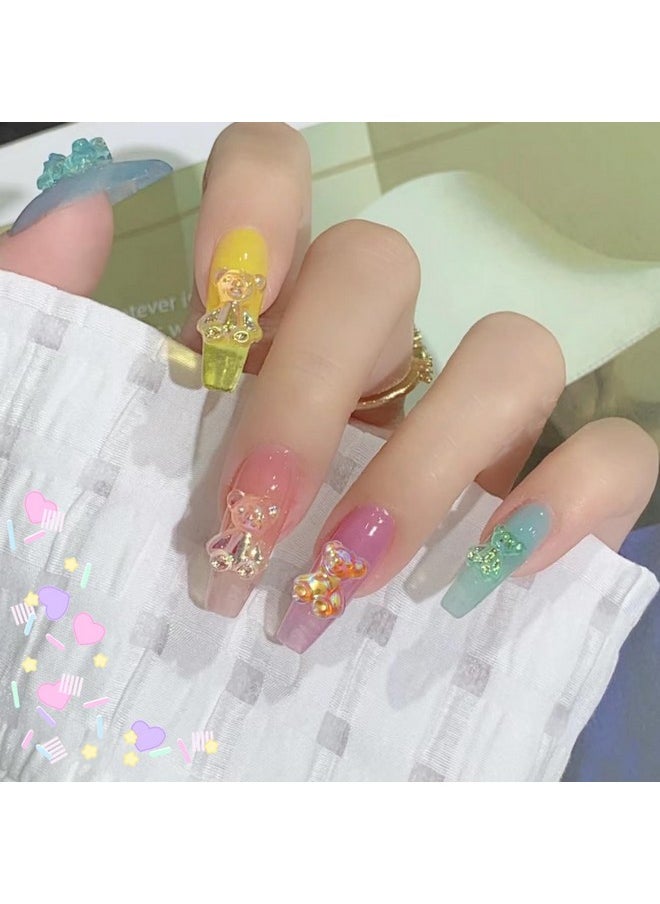 3D Mix Assorted Color Nail Charms Acrylic Multi Cute Nail Art Charms Hollow Candy Jewelry Nail Supplies for Nail Art Design DIY Crafts Accessories (Colorful Candy)