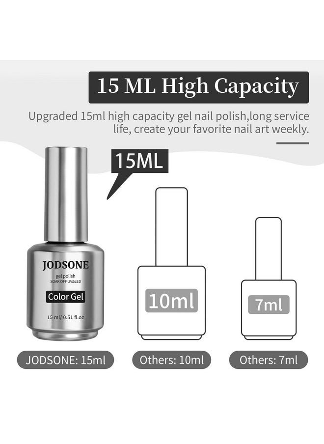 JODSONE Gel Nail Polish 15ml Black Gel Polish Black Gel Nail Polish Black Nail Polish Soak Off Led Gel Polish Nail Art Manicure Salon Diy At Home
