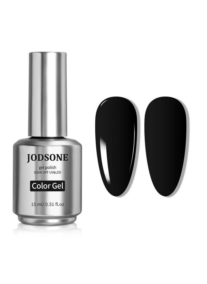 JODSONE Gel Nail Polish 15ml Black Gel Polish Black Gel Nail Polish Black Nail Polish Soak Off Led Gel Polish Nail Art Manicure Salon Diy At Home