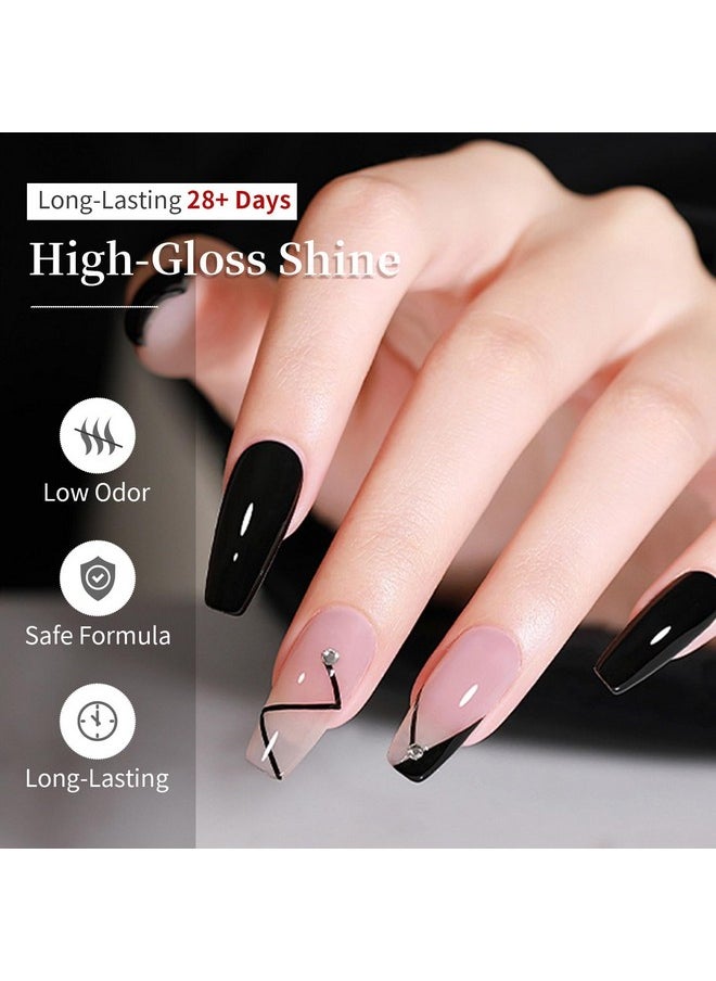 JODSONE Gel Nail Polish 15ml Black Gel Polish Black Gel Nail Polish Black Nail Polish Soak Off Led Gel Polish Nail Art Manicure Salon Diy At Home