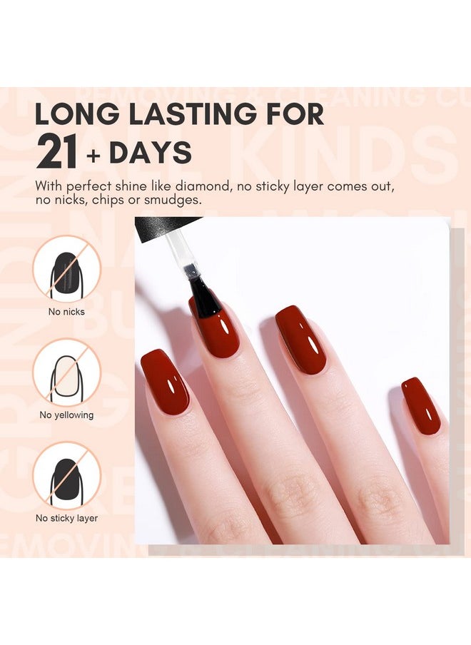 Makartt Gel Top Coat - No Wipe Top Coat Glossy Shine Finish Long Lasting 10ML Soak Off Nail Clear UV Nail Lamp Gel for Gel Nail Polish Salon Quality Nail Art Design for Home Use Beauty Gift