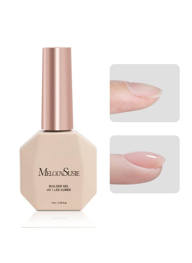 MelodySusie Builder Nail Clear Base Gel Builder Gel for Nails Thickening, Soak Off UV Gel,Extension Gel Rhinestone Nail Glue Gel in a Bottle for Nail Art Design Gift for Women