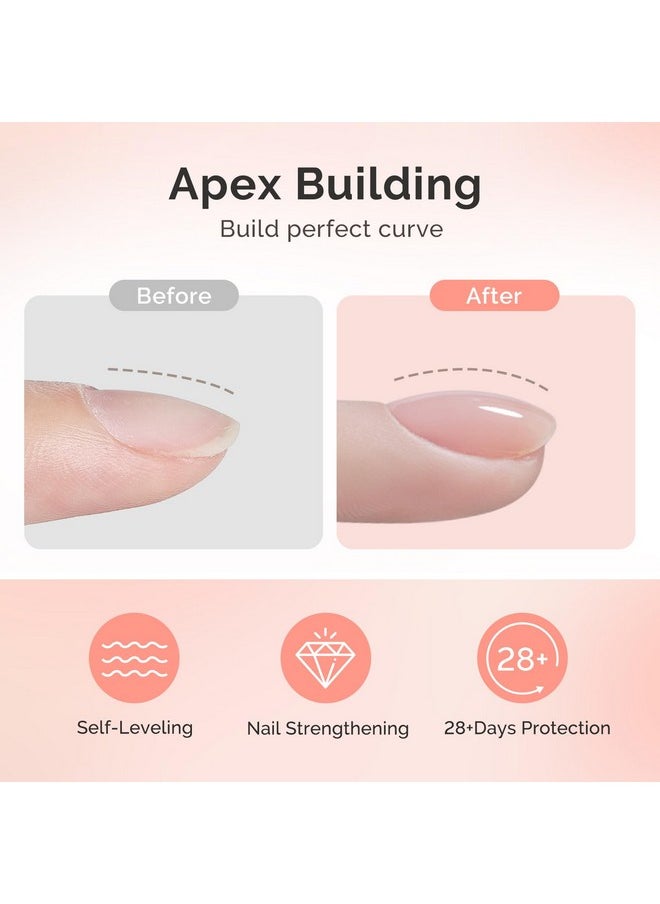 MelodySusie Builder Nail Clear Base Gel Builder Gel for Nails Thickening, Soak Off UV Gel,Extension Gel Rhinestone Nail Glue Gel in a Bottle for Nail Art Design Gift for Women
