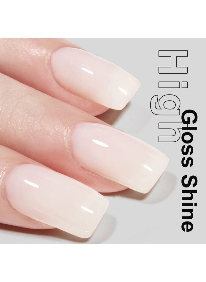 AILLSA Milky White Gel Nail Polish Nude Gel Polish Natural Color Translucent Jelly Gel Polish Soak Off U V Clear Coat Gel Neutral Nails for Winter Nail Art French Manicure at Home 0.51 Fl Oz /GB07