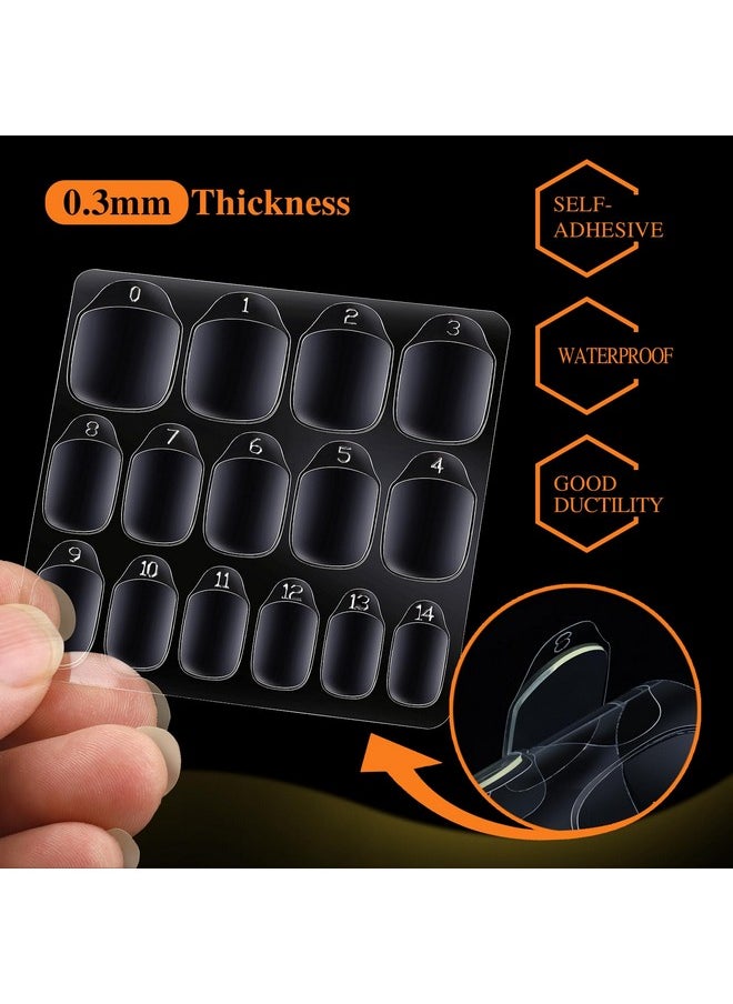 Teenitor 900pcs Nail Adhesive Tabs, 15 Sizes of Press on Nail Sticky Tabs, Nail Stickers for Press on Nails, Nail Tabs Nail Glue Stickers, 60 Sheets