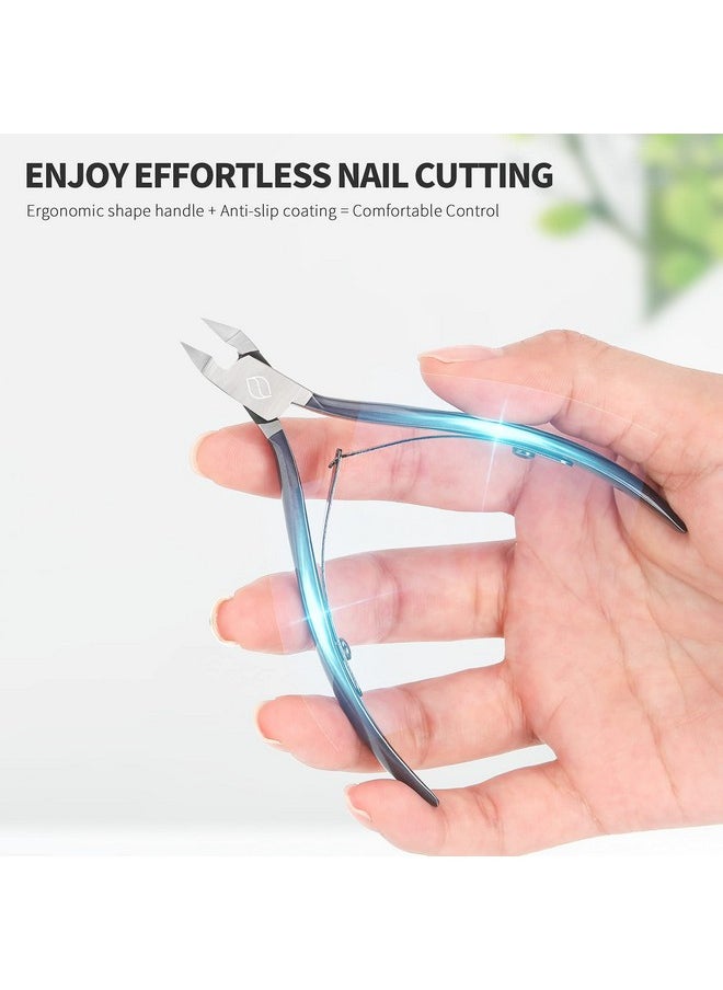 FERYES Toenail Clipper Straight Blade for Ingrown and Thick Nails - Stainless Steel and Sharp Pointed Tip Ingrown Nail Clipper - Wide Jaw Toe Nail Cutter Podiatry Tool Dark Gray