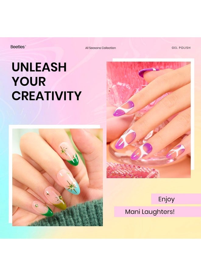 Beetles Gel Nail Polish Set, 20 Colors White Black Nude Gel Nail Polish with Gel Base Coat Matte&Glossy Gel Top Coat Trendy Colors Uv LED Lamp Valentine Gel Nail Polish Valentine's Day Gifts for Women