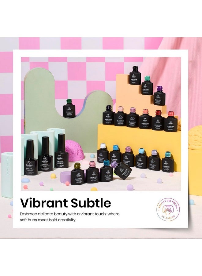 Beetles Gel Nail Polish Set, 20 Colors White Black Nude Gel Nail Polish with Gel Base Coat Matte&Glossy Gel Top Coat Trendy Colors Uv LED Lamp Valentine Gel Nail Polish Valentine's Day Gifts for Women