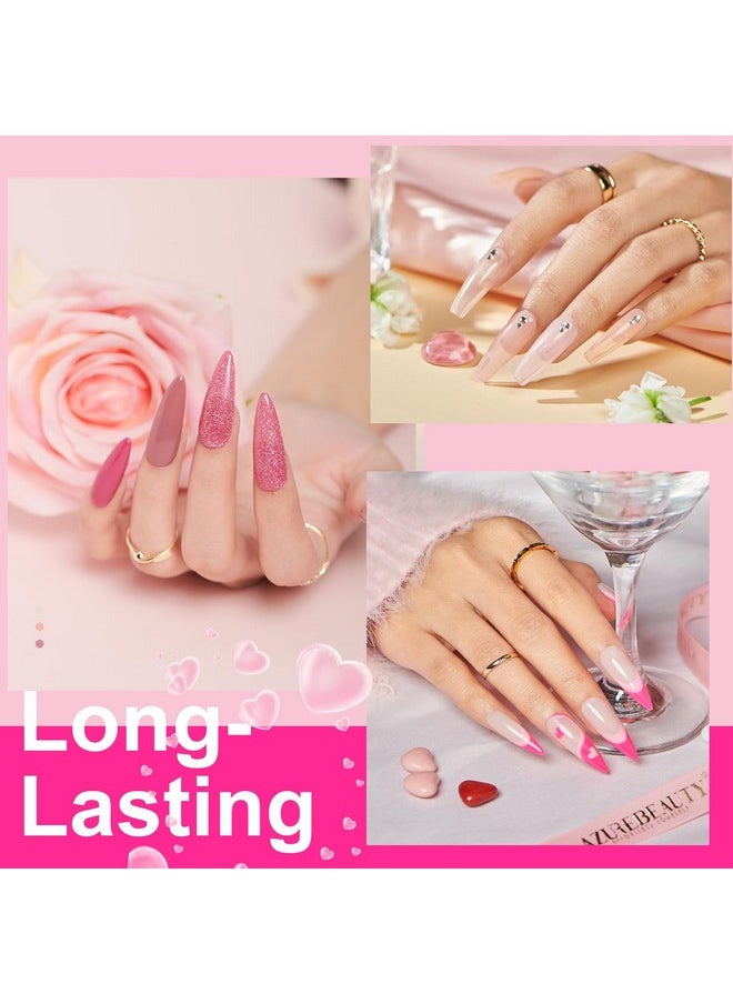 AZUREBEAUTY 170Pcs Dip Powder Nail Kit Starter 36 Colors Pink Red Purple Spring Summer Dipping Powder with Base/top Coat Activator Dip Liquid Set + Nail Removal Accessories Set for Gift
