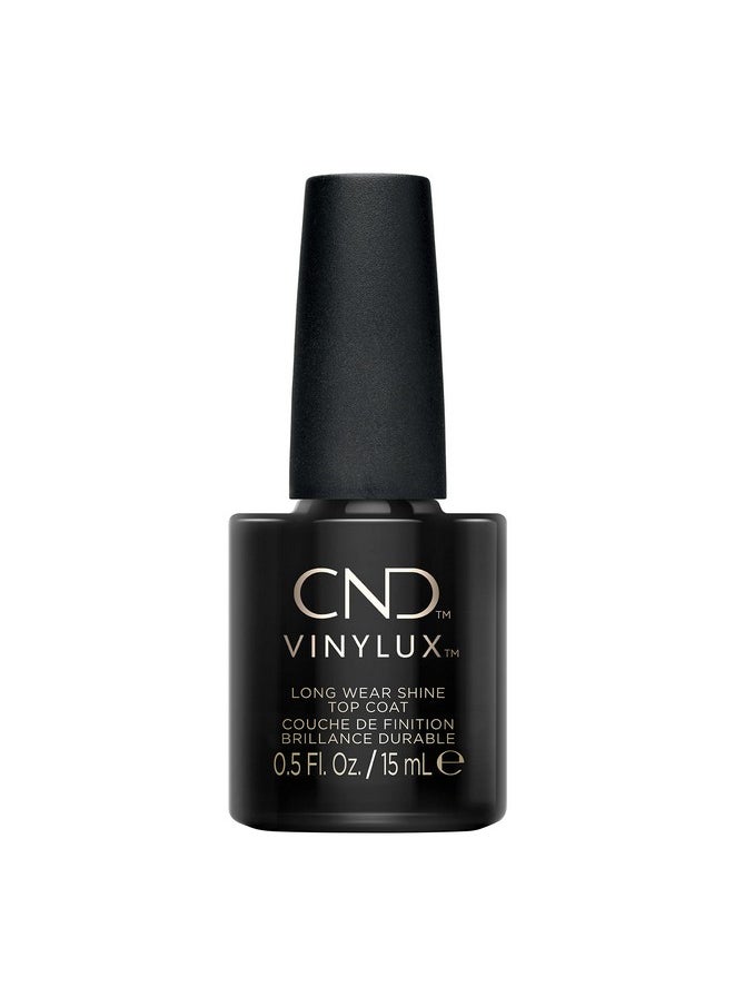 CND Vinylux Long Wear Shine Top Coat, Gifts for Her, Stocking Stuffers for Women, Quick Drying Formula, Easy to Remove, 0.5 Fl Oz