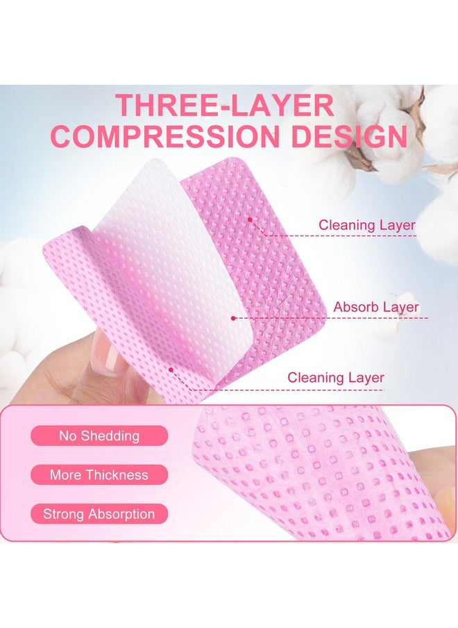 NXJ INFILILA Lint Free Nail Wipes, 400PCS Nail Supplies Dry Nail Wipes for Nail Polish Remover, Eyelash Extension Glue Lint Free Wipes Non-Woven Fabric Nail Cleaning Pads Nail Stuff