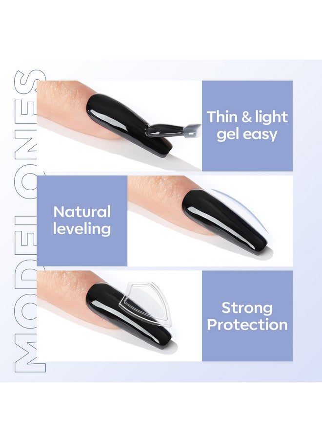 modelones No Wipe Gel Top Coat Set, 2Pcs Clear Glossy Finish Top Coat Gel Nail Polish Long Lasting Top Coat for Gel Polish, Acrylic Nails Soak Off Nail Lamp Nail Art Home and Professional Manicure