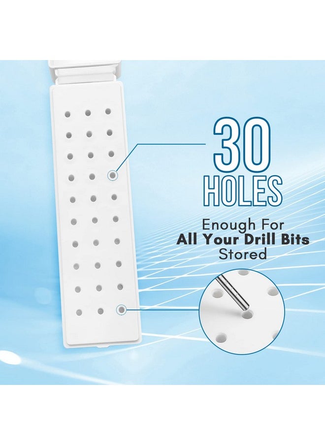 Makartt Nail Drill Bits Holder, Dustproof Stand Displayer Organizer Container 30 Holes Manicure Tools (Not Inlcude Drill Bits)