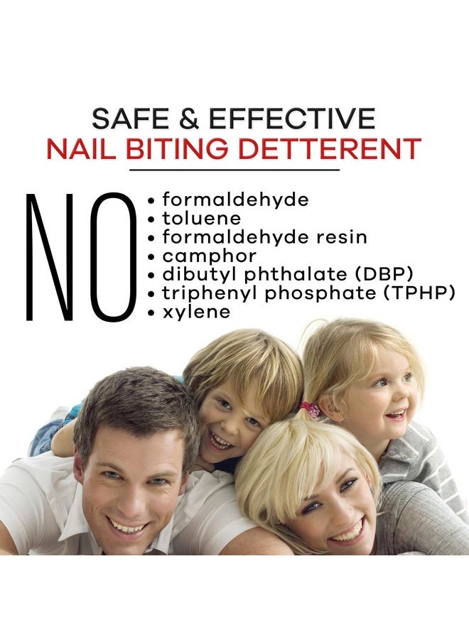 Ellie Chase Stop Nail Biting Deterrent Treatment Polish Extra Bitter Taste 0.5 Oz | Stop Putting Fingers In Your Mouth | Safe For Adults & Kids | Helps Nail Growth Made in USA | DBP Free, TPHP Free