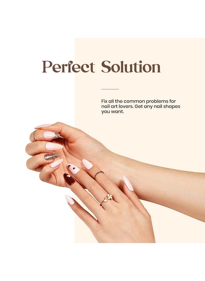 beetles Gel Polish 5 in 1 Nail Glue and No Wipe Top Coat Kit 2PCS 15ML for Gel Nails Easy Nail Extension Gel, Soak Off LED Gel Shine Finish and Long Lasting