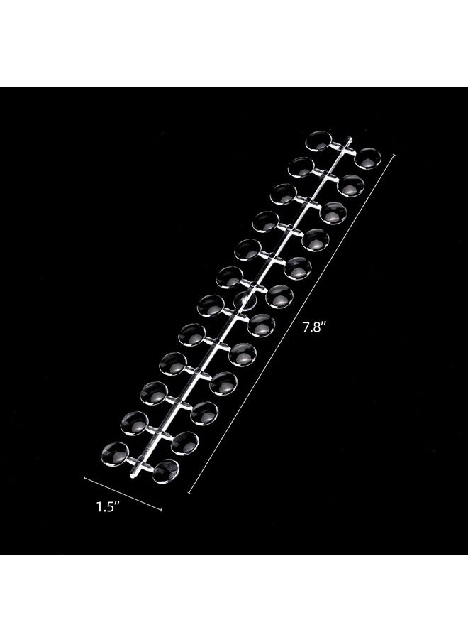 Tbestmax 720 Pcs Nail Polish Swatch Dots Round False Nail Display Tips Transparent Nail Art Color Display Chart with Adhesive Sticker for Nail Polish Training Practicing