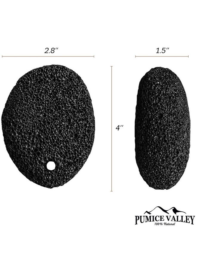 Pumice Stone - Natural Earth Lava Black - Callus/Corn Remover for Feet Heels and Palm - Pedicure Exfoliation Tool - Dry Dead Skin Scrubber - Health Foot Care