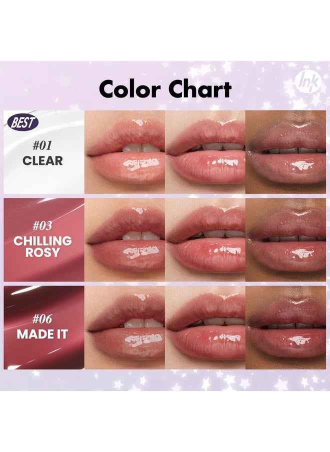 Peripera Ink Glasting Lip Gloss Mini Holiday Gift Sets (Mini Set, 2.5ml * 3), Great for Stocking Stuffers,Lip Gloss Set, Clear Lip Gloss, Lip Make Up