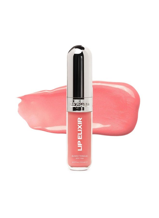 Sacheu Lip Elixir Nourishing Lip Glaze and Lip Tint Gloss. High-Shine Lip Gloss. Moisturizing Lip Gloss Enriched with Lip Oils For Hydrating Smooth Finish, Cruelty-Free (Sheer Pink)