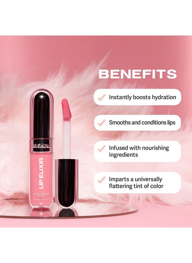 Sacheu Lip Elixir Nourishing Lip Glaze and Lip Tint Gloss. High-Shine Lip Gloss. Moisturizing Lip Gloss Enriched with Lip Oils For Hydrating Smooth Finish, Cruelty-Free (Sheer Pink)