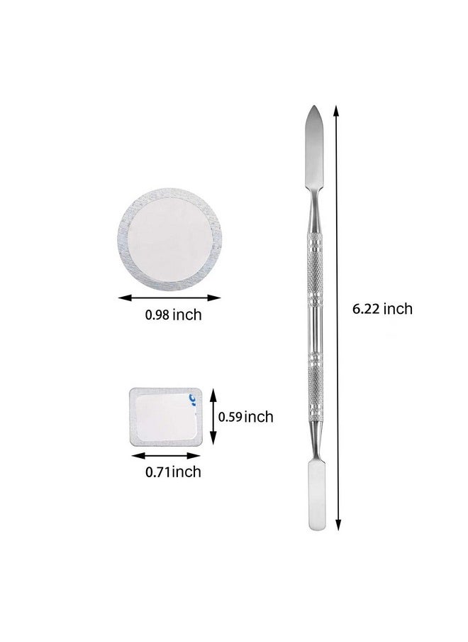 SZDYM Strong 4 layers Empty magnetic palette book palette+1pcs Makeup Depotting Spatula+50pcs Round Metal Stickers+50pcs Square Metal Stickers