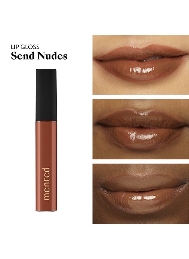 Mented Cosmetics | Deep Tan Nude Lip Gloss, Send Nudes | Vegan, Paraben-Free, Cruelty-Free Gloss Topper | Long Lasting and Moisturizing Lipgloss