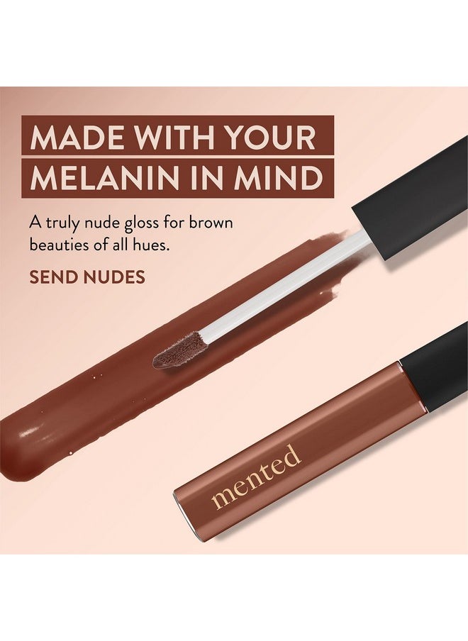Mented Cosmetics | Deep Tan Nude Lip Gloss, Send Nudes | Vegan, Paraben-Free, Cruelty-Free Gloss Topper | Long Lasting and Moisturizing Lipgloss