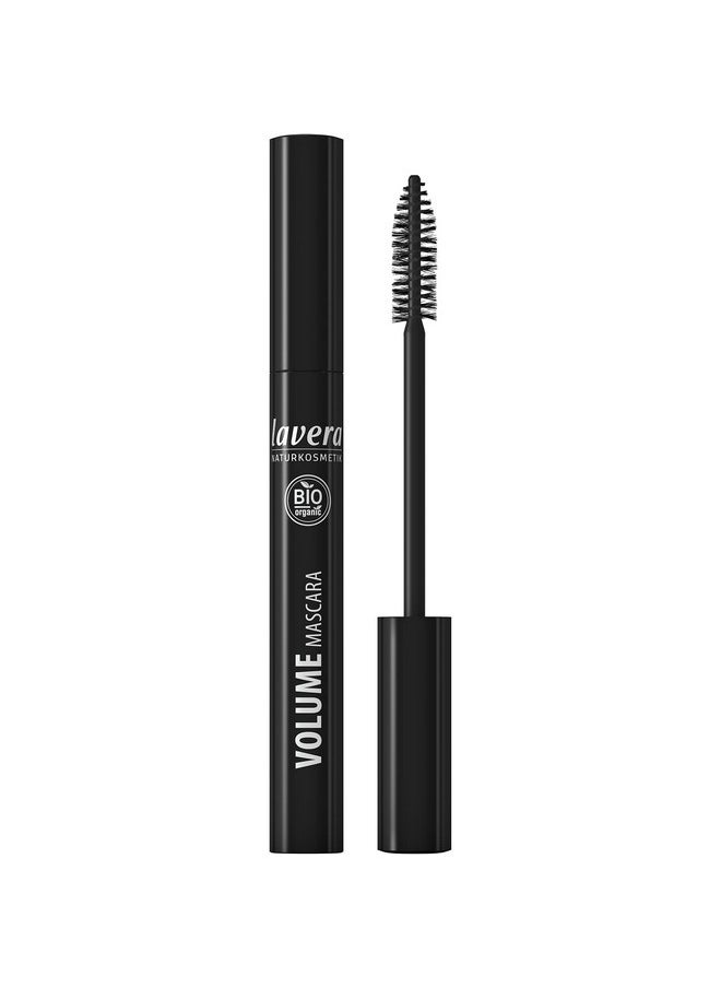 lavera Volume Mascara - Black - Voluminous Mascara with Shea Butter & Sunflower Oil for Lang Lasting Results - Eye Make Up - Black Mascara - PETA Certified - Vegan - Made in Germany - 0.3 Fl Oz