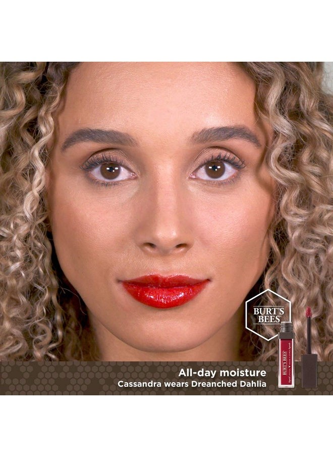 Burt's Bees 100% Natural Glossy Liquid Lipstick, Drenched Dahlia, 1 Tube