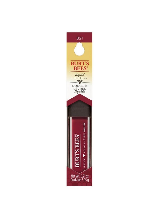Burt's Bees 100% Natural Glossy Liquid Lipstick, Drenched Dahlia, 1 Tube