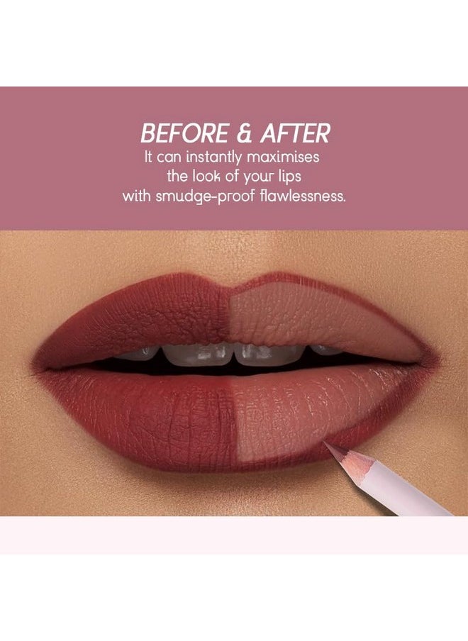 USHAS Lipstick and Lip Liner Combo Set 2 in 1 Waterproof Lipstick for Women Lip liner Set Long Lasting Lipstick, Matte Lipstick Pen with Lip Liner Set Makeup Kits (S9, Pack of 1)