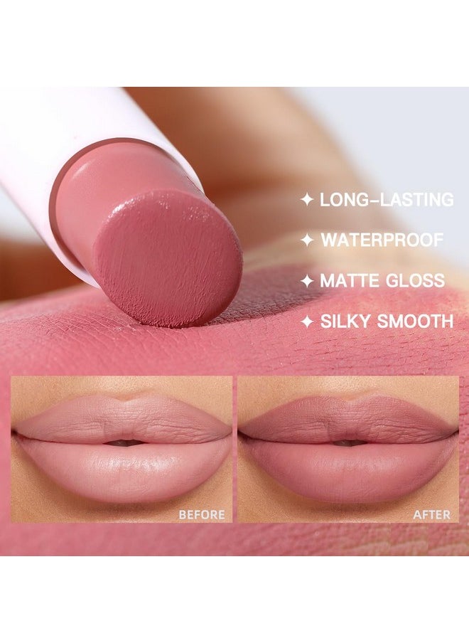 USHAS Lipstick and Lip Liner Combo Set 2 in 1 Waterproof Lipstick for Women Lip liner Set Long Lasting Lipstick, Matte Lipstick Pen with Lip Liner Set Makeup Kits (S9, Pack of 1)