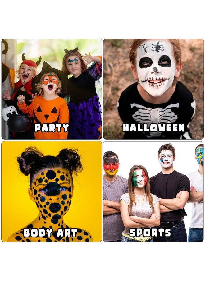 Bowitzki 14 Colors Face Body Paint Set Cream Makeup 20ml Water Based Face Painting Special Effects For Adults Children Kids Halloween Christmas Party Stage Cosplay 0.7OZ Each