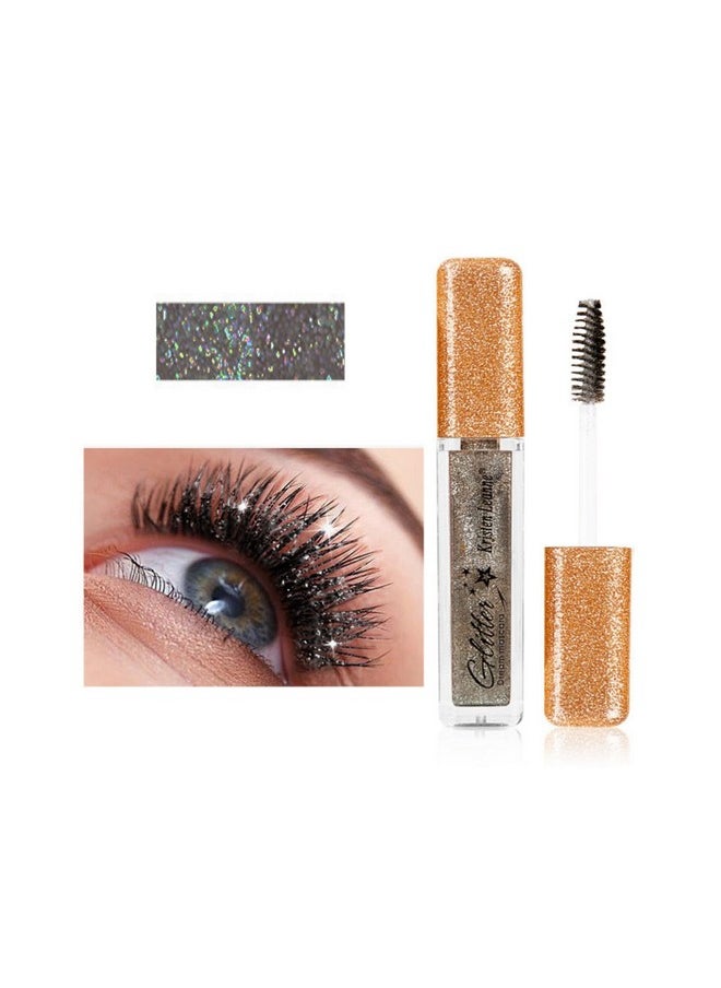 Glitter Color Mascara, Corleone Shimmer Sparkle Mascara glitter mascara for eyelashes,Eyeliner Charming Longlasting Mascara for Eyelash Eye Makeup (Black)