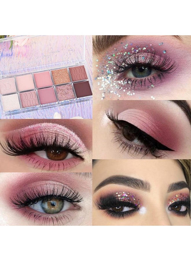 AMY'S DIARY 10 Colors light Pink Eye Shadow Eyeshadow Palette, High Pigmented, Blendable Long Lasting Waterproof Nude Pink Neutral Eye Shadow Palette Makeup (14#)