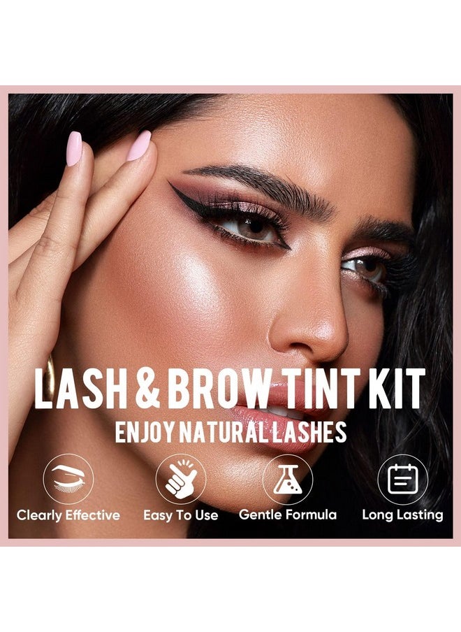 Libeauty Lash Color Kit Black Eyelash Color Volumizing Eyebrow Hair Coloring Kit DIY Use At Salon Or Home Natural Eyelash Treatment