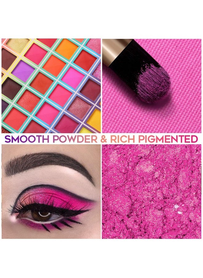 99 Colors Eyeshadow Palette, Rainbow Colors Eyeshadow Palette, Professional Matte Glitter Makeup Pallet, Colorful Powder Long Lasting Highly Pigmented Eye Shadow Halloween Christmas Gift Box for Women