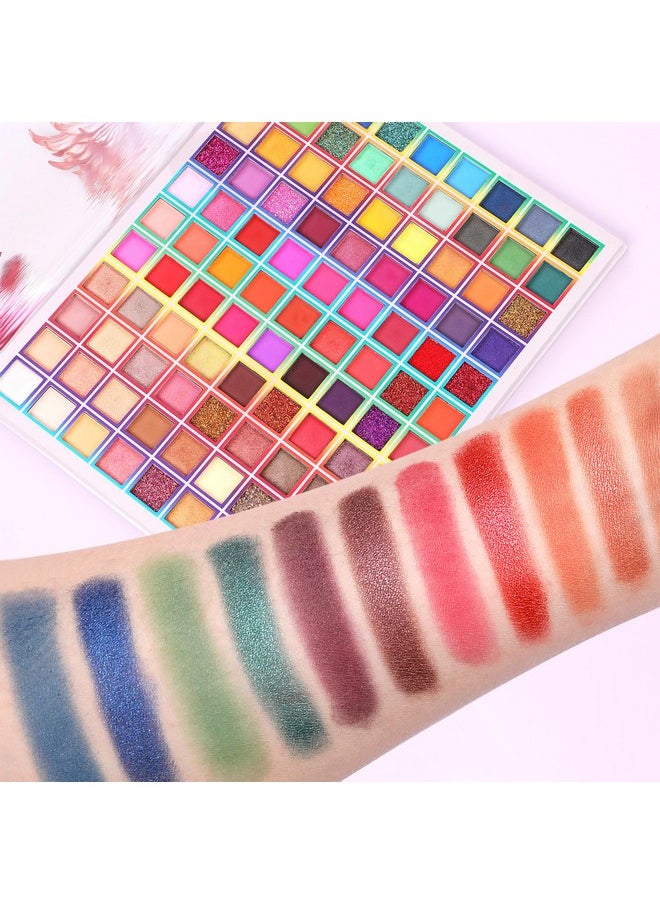 99 Colors Eyeshadow Palette, Rainbow Colors Eyeshadow Palette, Professional Matte Glitter Makeup Pallet, Colorful Powder Long Lasting Highly Pigmented Eye Shadow Halloween Christmas Gift Box for Women