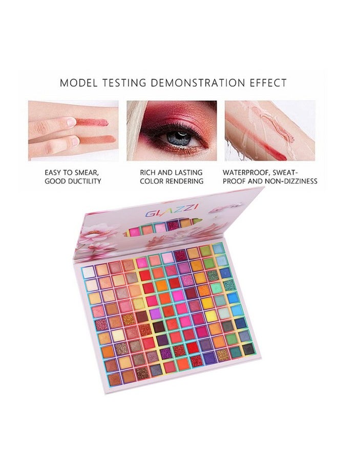 99 Colors Eyeshadow Palette, Rainbow Colors Eyeshadow Palette, Professional Matte Glitter Makeup Pallet, Colorful Powder Long Lasting Highly Pigmented Eye Shadow Halloween Christmas Gift Box for Women