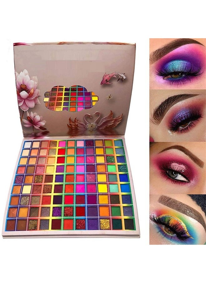 99 Colors Eyeshadow Palette, Rainbow Colors Eyeshadow Palette, Professional Matte Glitter Makeup Pallet, Colorful Powder Long Lasting Highly Pigmented Eye Shadow Halloween Christmas Gift Box for Women