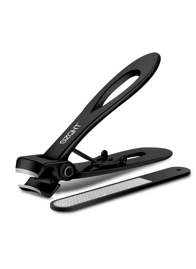 SZQHT Ultra Wide Jaw Opening Nail Clippers Set Toenail Clippers for Thick Nails Cutter for Ingrown Manicure,Pedicure,Men & Women Big(Black)