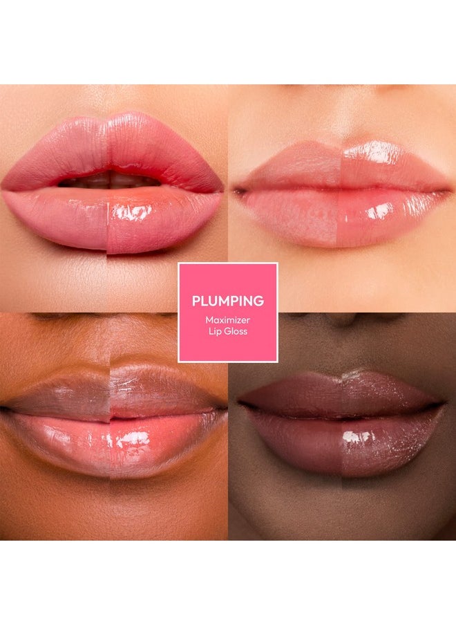 Ruby Kisses Plumping Lip Gloss - Hydrating, Voluminous, High-Shine, Cruelty-Free Lip Plumper, Smoothing, Instinct Lip Maximizer, 4 Colors, 0.15 FL oz. (CLEAR)